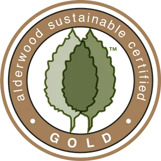 Alderwood Sustainable Certified Gold tier badge